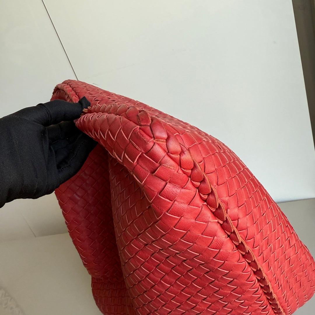 Bottega Veneta Veneta Hobo Maxi Piel Rojo Oscuro 51cm en venta 3