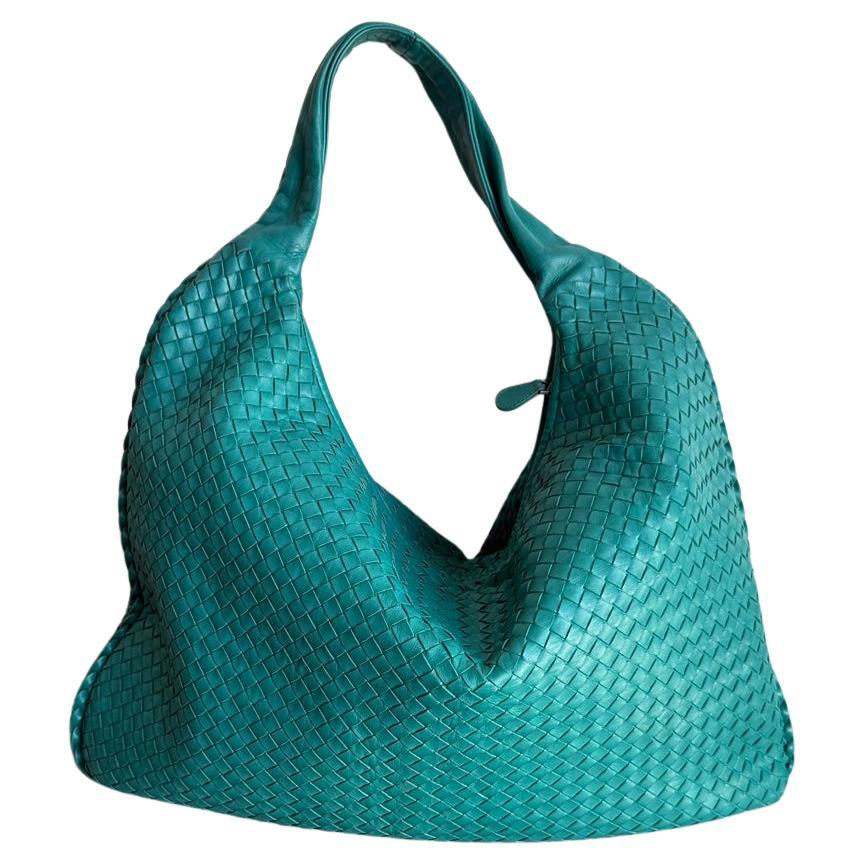 Bottega Veneta Veneta Hobo Maxi Grün Intrecciato Ledertasche 51cm