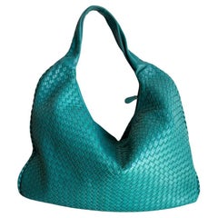 Bottega Veneta Veneta Hobo Maxi Green Intrecciato Leather Bag 51cm
