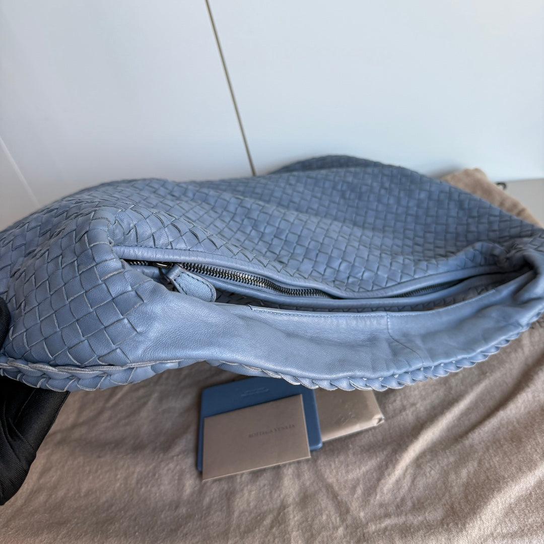 Bottega Veneta Veneta Hobo Maxi Misty Navy Intrecciato Leather 51cm 5