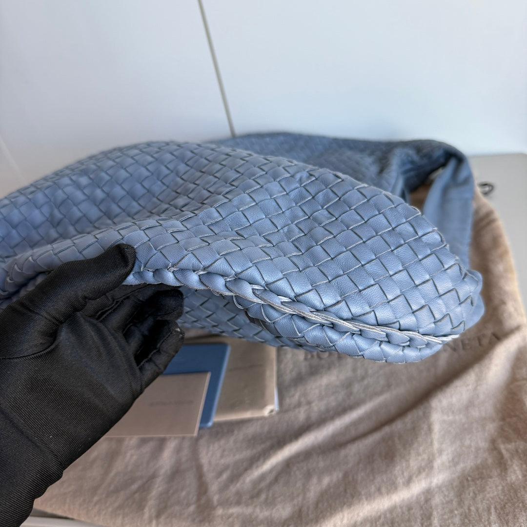 Bottega Veneta Veneta Hobo Maxi Misty Navy Intrecciato Leather 51cm 4