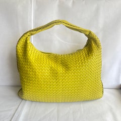 Bottega Veneta Veneta Hobo Maxi Yellow Intrecciato Leather Bag 54cm