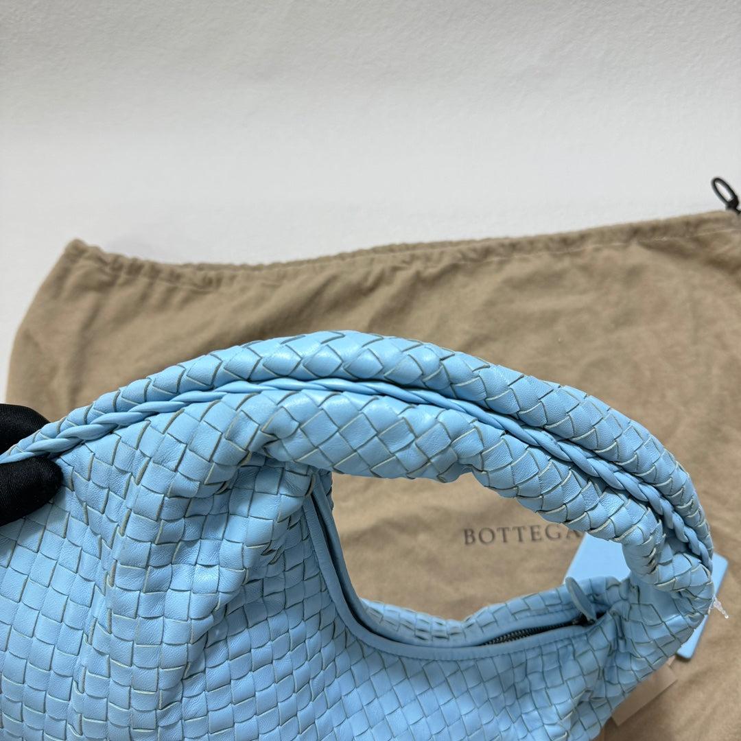 Bottega Veneta Veneta Hobo Medium Baby Blue Intrecciato Leather Bag 43cm 7