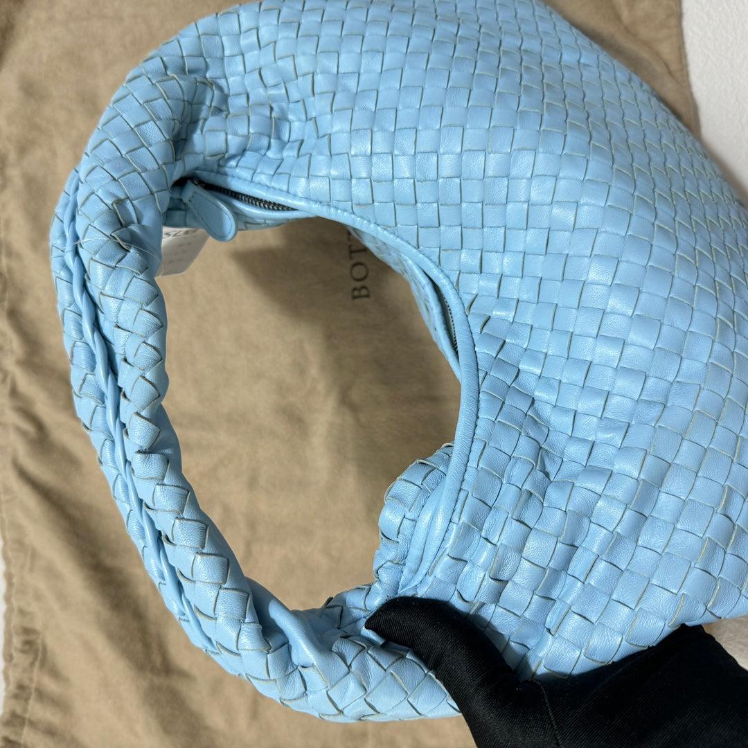 Bottega Veneta Veneta Hobo Medium Baby Blue Intrecciato Leather Bag 43cm 10
