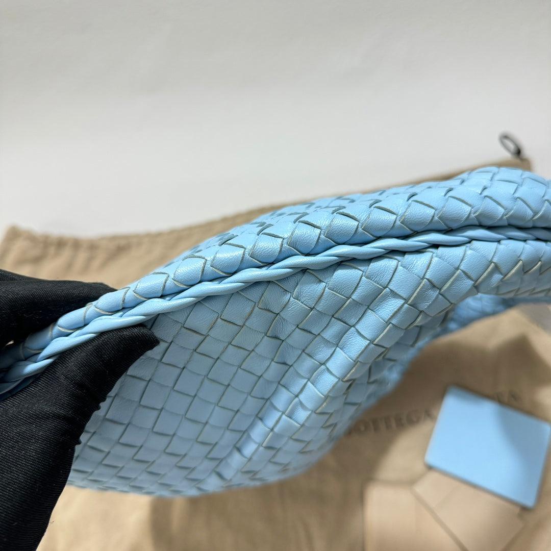 Bottega Veneta Veneta Hobo Medium Baby Blue Intrecciato Leather Bag 43cm 3