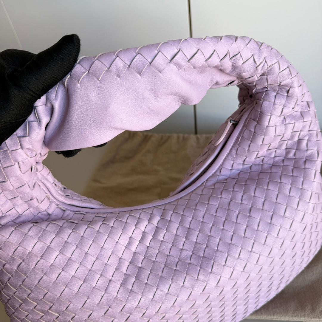 Bottega Veneta Veneta Hobo Medium Baby Lilac Purple Intrecciato Leather Bag 41cm 7