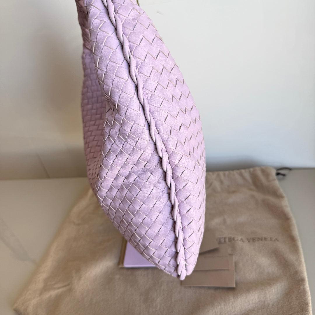 Bottega Veneta Veneta Hobo Medium Baby Lilac Purple Intrecciato Leather Bag 41cm 1