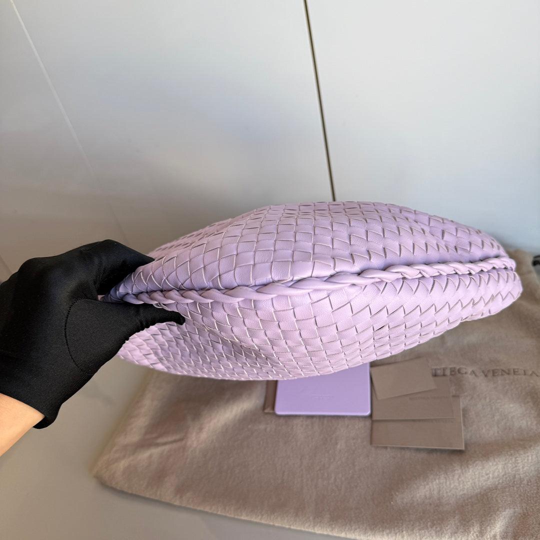 Bottega Veneta Veneta Hobo Medium Baby Lilac Purple Intrecciato Leather Bag 41cm 3