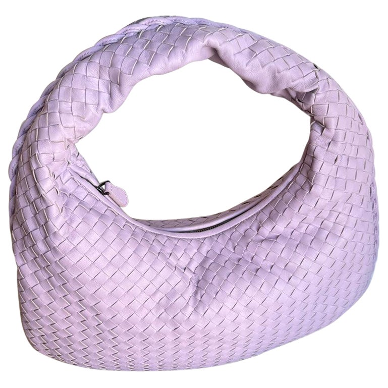 Bottega Veneta Veneta Hobo Medium Baby Lilac Purple Intrecciato Leather Bag 41cm