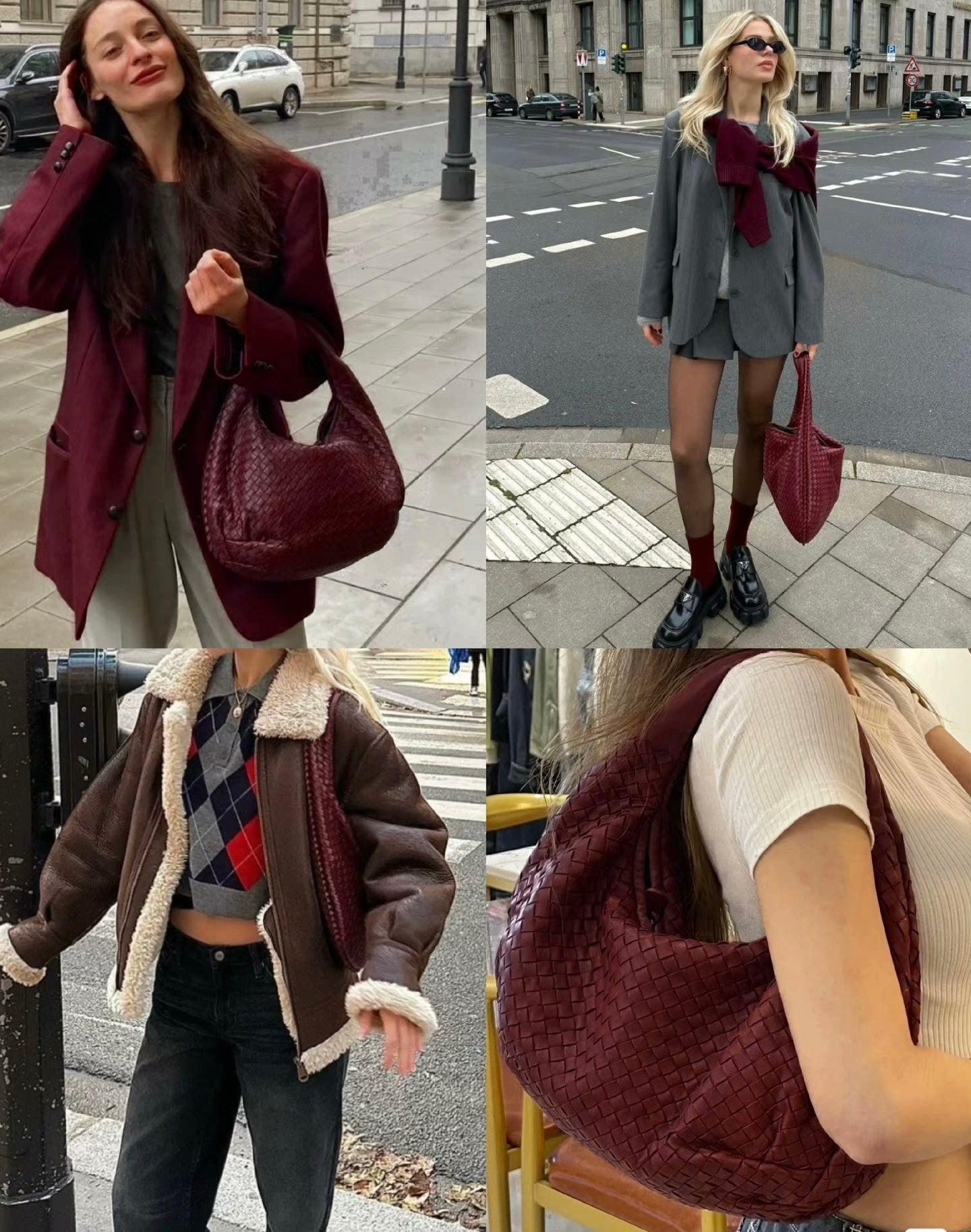 Bottega Veneta Hobo - Cuir d'agneau bordeaux moyen de 50 cm
Il s'agit de photos professionnelles du sac.
  La couleur officielle la plus chaude de la saison est arrivée ! C'est exactement la même couleur bordeaux qui est à la mode sur instagram et