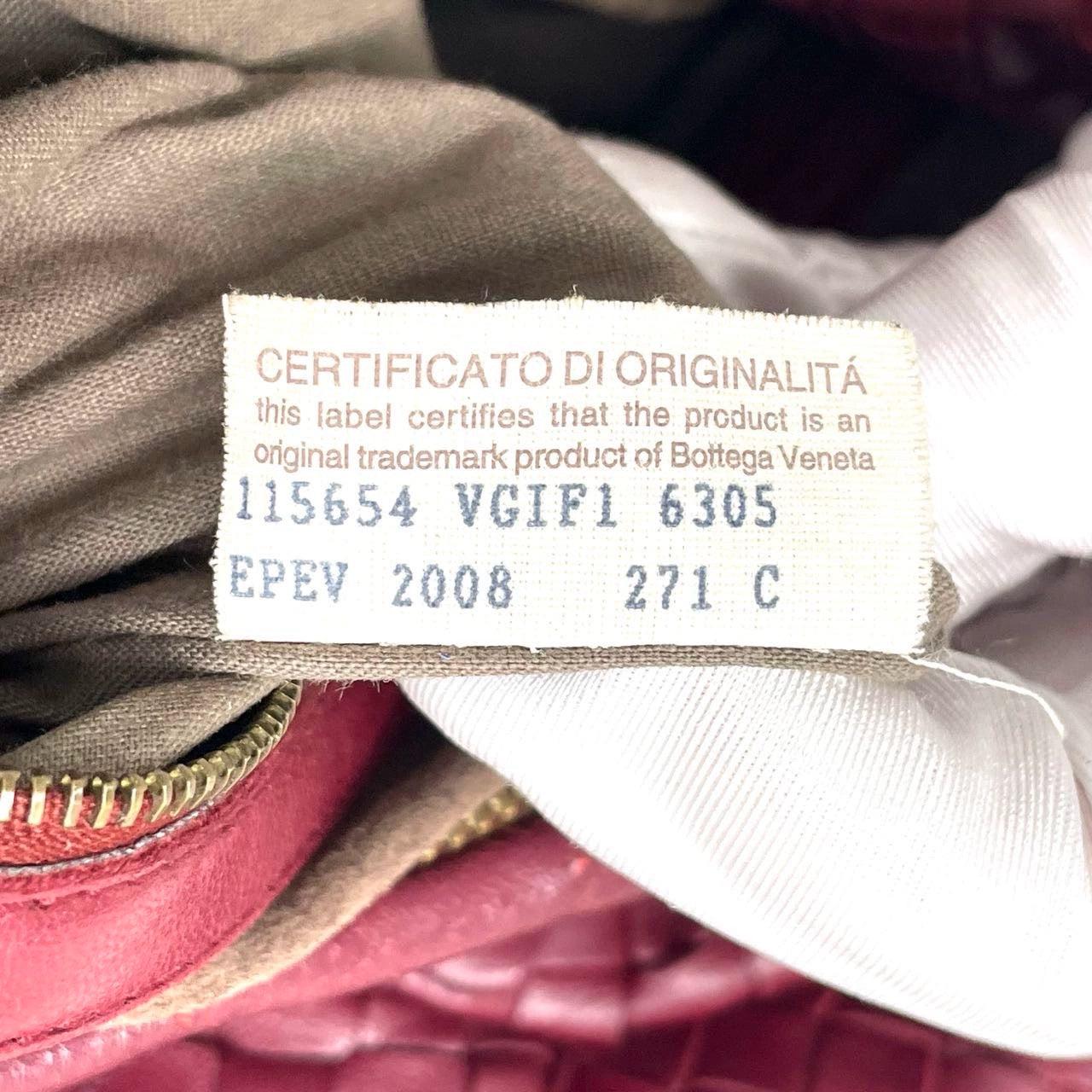 Bottega Veneta Hobo - Cuir d'agneau bordeaux moyen de 50 cm en vente 4