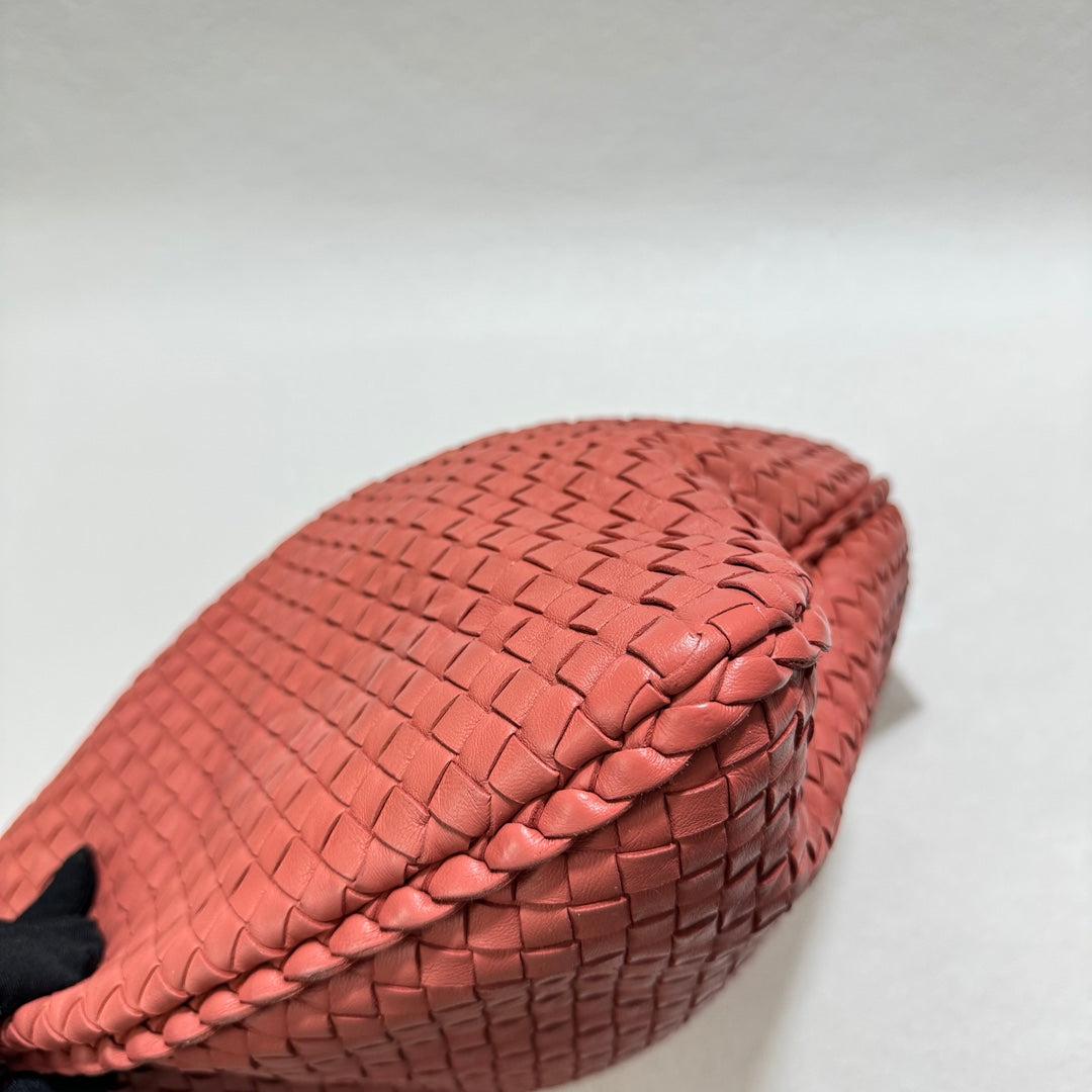 Bottega Veneta Veneta Hobo Medium Coral Intrecciato Leather Bag 47cm 2