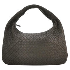 Bottega Veneta Veneta Hobo Medium Dark Chocolate Brown 40cm Intrecciato Lambskin