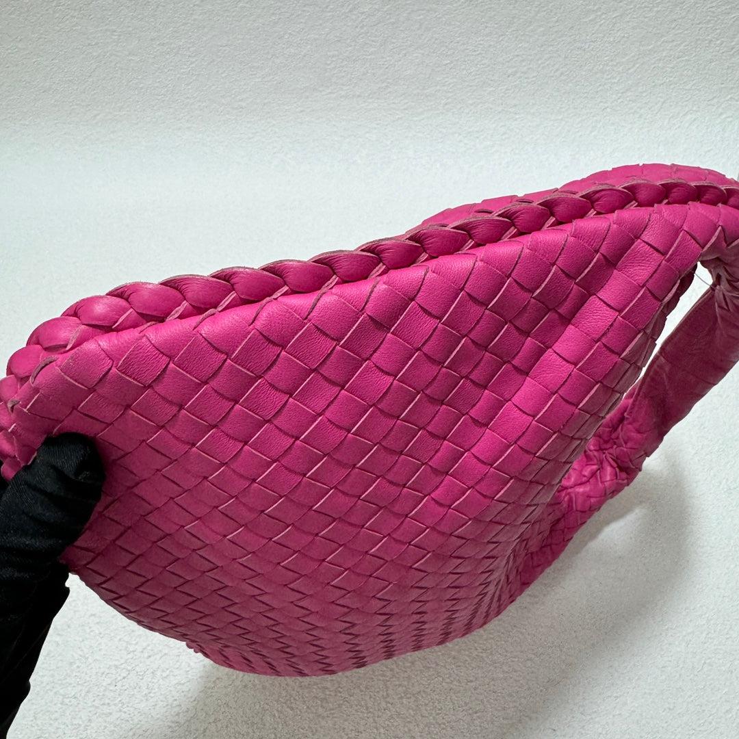 Bottega Veneta Veneta Hobo Medium Fuchsia Intrecciato Leather Bag 40cm 5