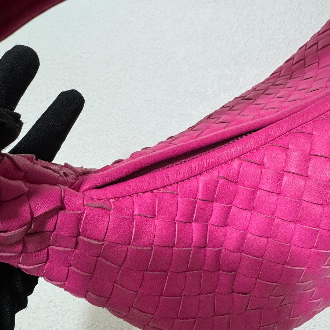 Bottega Veneta Veneta Hobo Medium Fuchsia Intrecciato Leather Bag 40cm 9