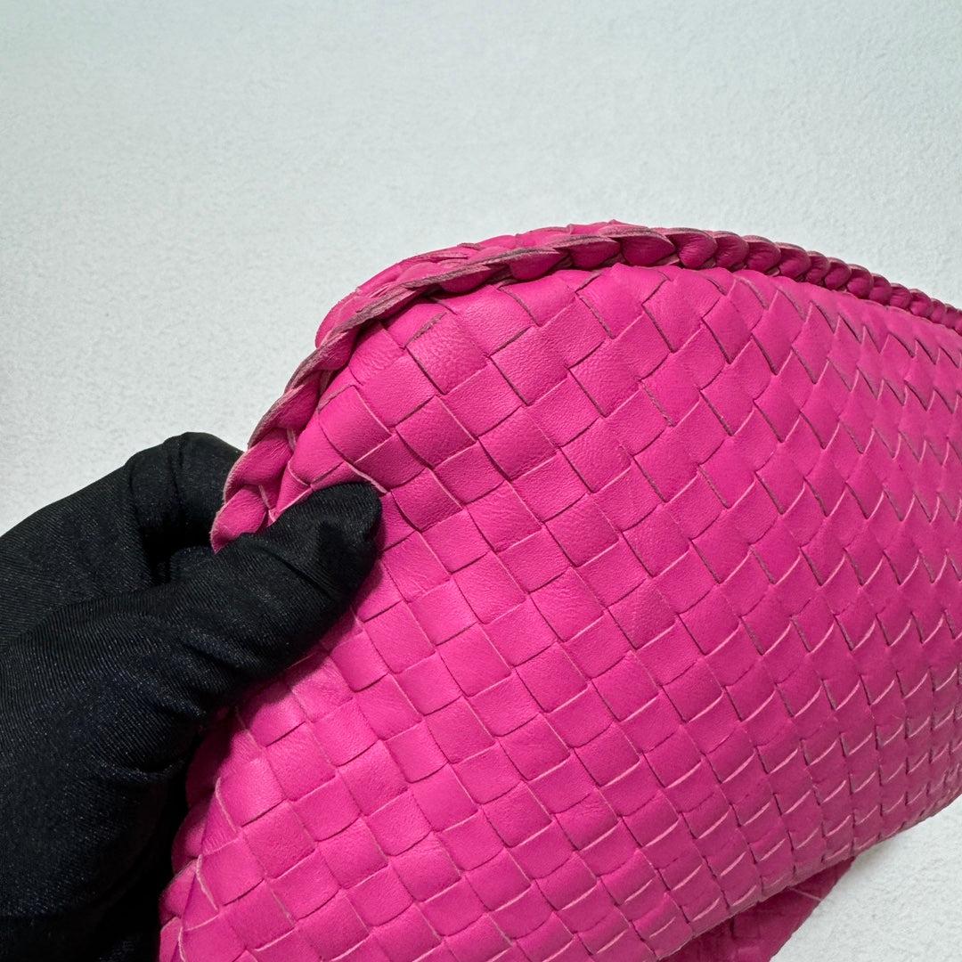 Bottega Veneta Veneta Hobo Medium Fuchsia Intrecciato Leather Bag 40cm 3