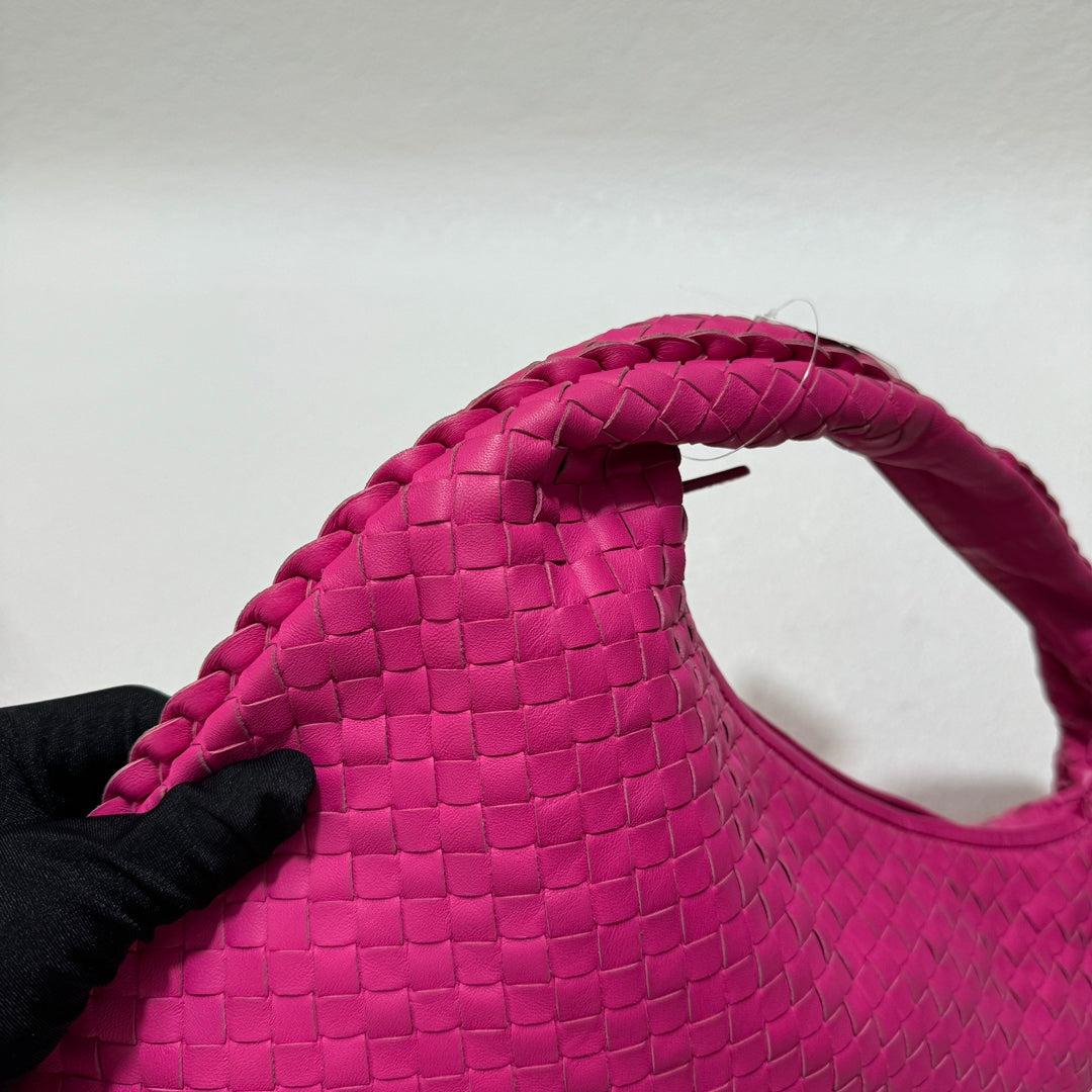 Bottega Veneta Veneta Hobo Medium Fuchsia Intrecciato Leather Bag 40cm 4