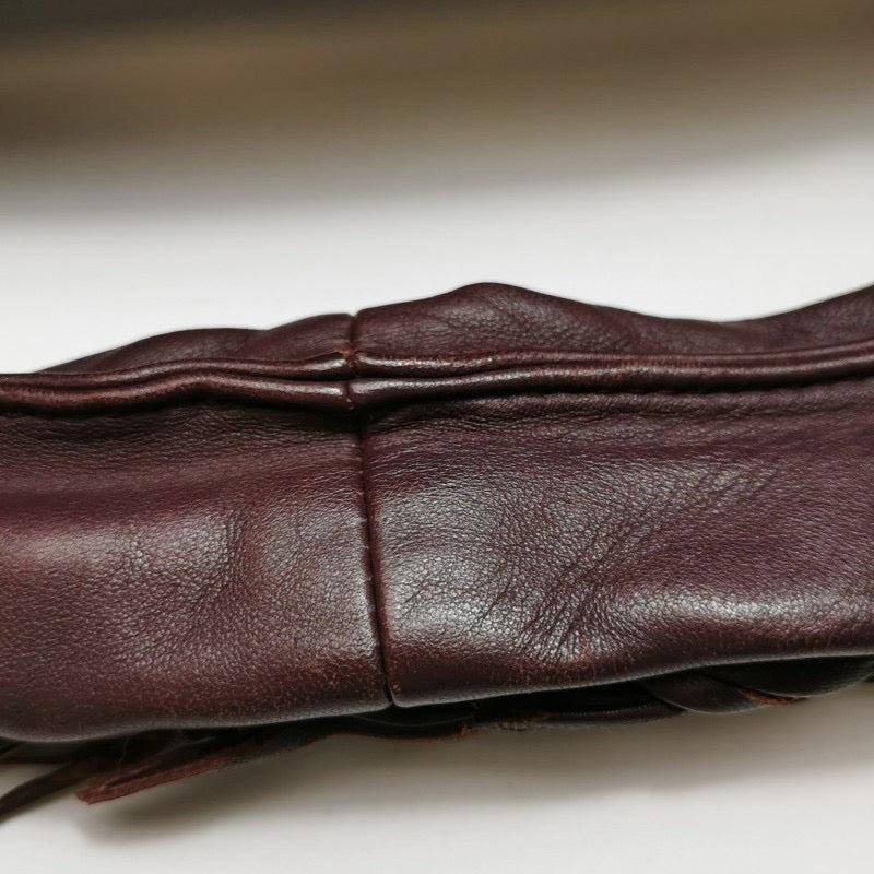 Bottega Veneta Veneta Hobo Mediano Piel y Terciopelo Borgoña Vino 40cm en venta 7