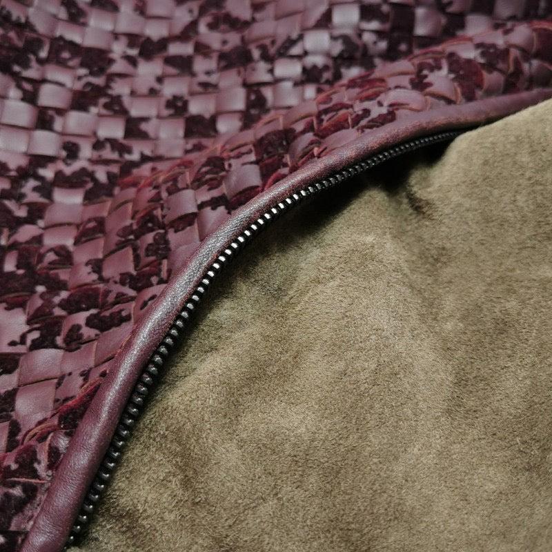 Bottega Veneta Veneta Hobo Mediano Piel y Terciopelo Borgoña Vino 40cm en venta 2