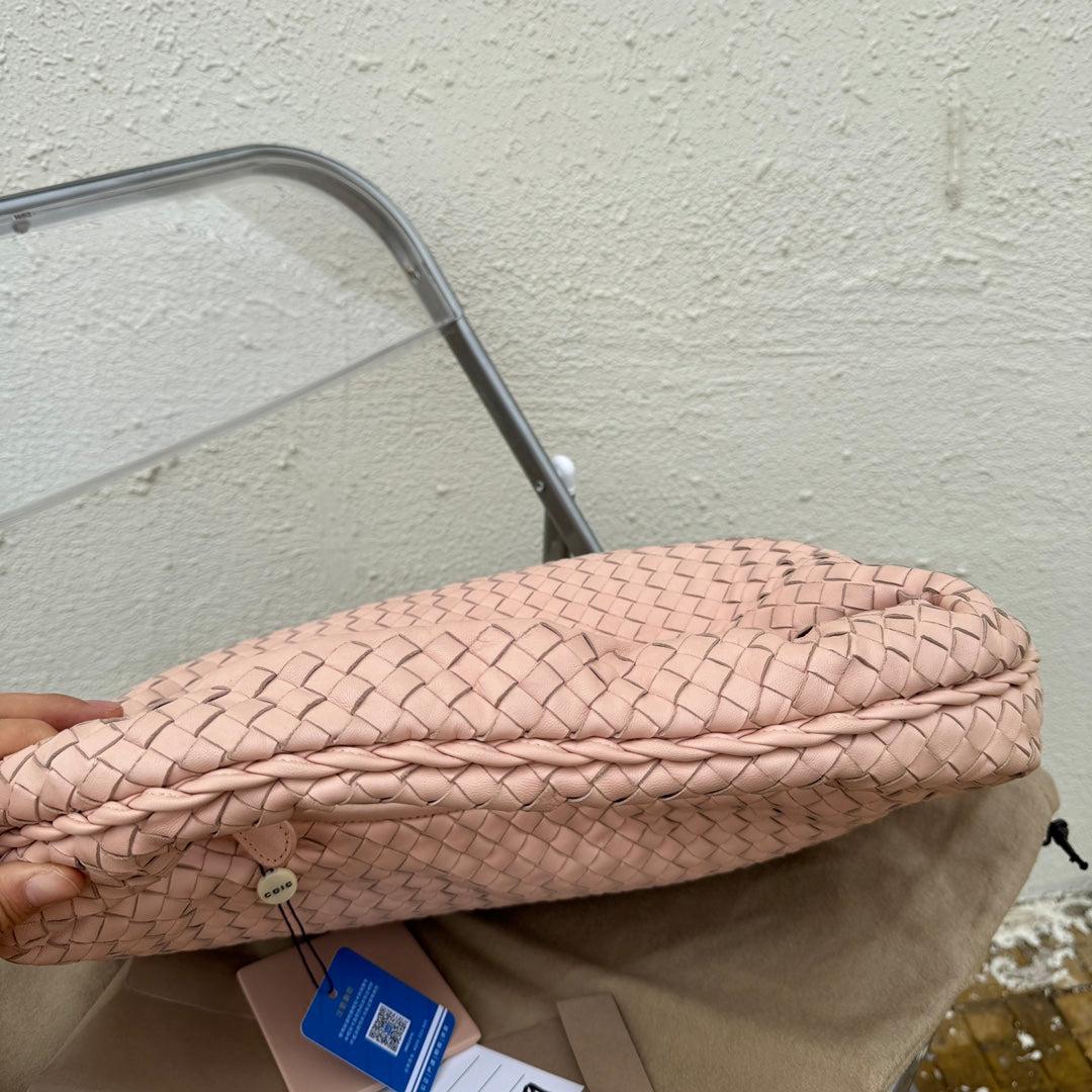 Bottega Veneta Veneta Hobo Medium Light Nude Pink Intrecciato Leather Bag 48cm 7