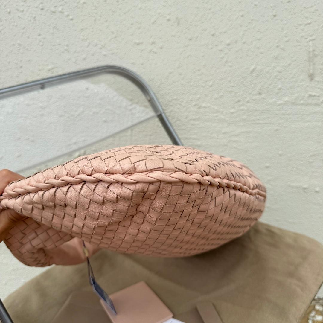 Bottega Veneta Veneta Hobo Medium Light Nude Pink Intrecciato Leather Bag 48cm 1