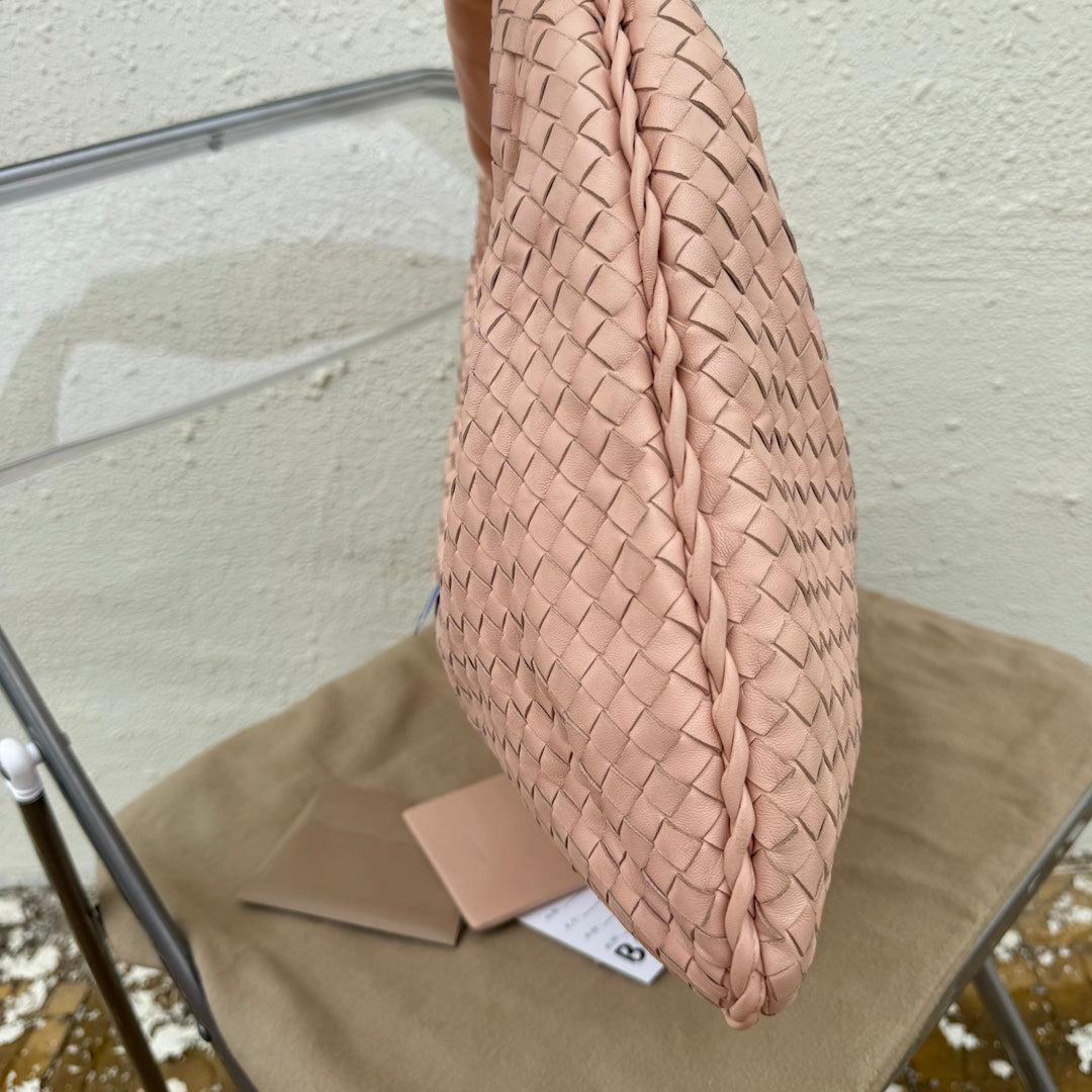 Bottega Veneta Veneta Hobo Medium Light Nude Pink Intrecciato Leather Bag 48cm 4