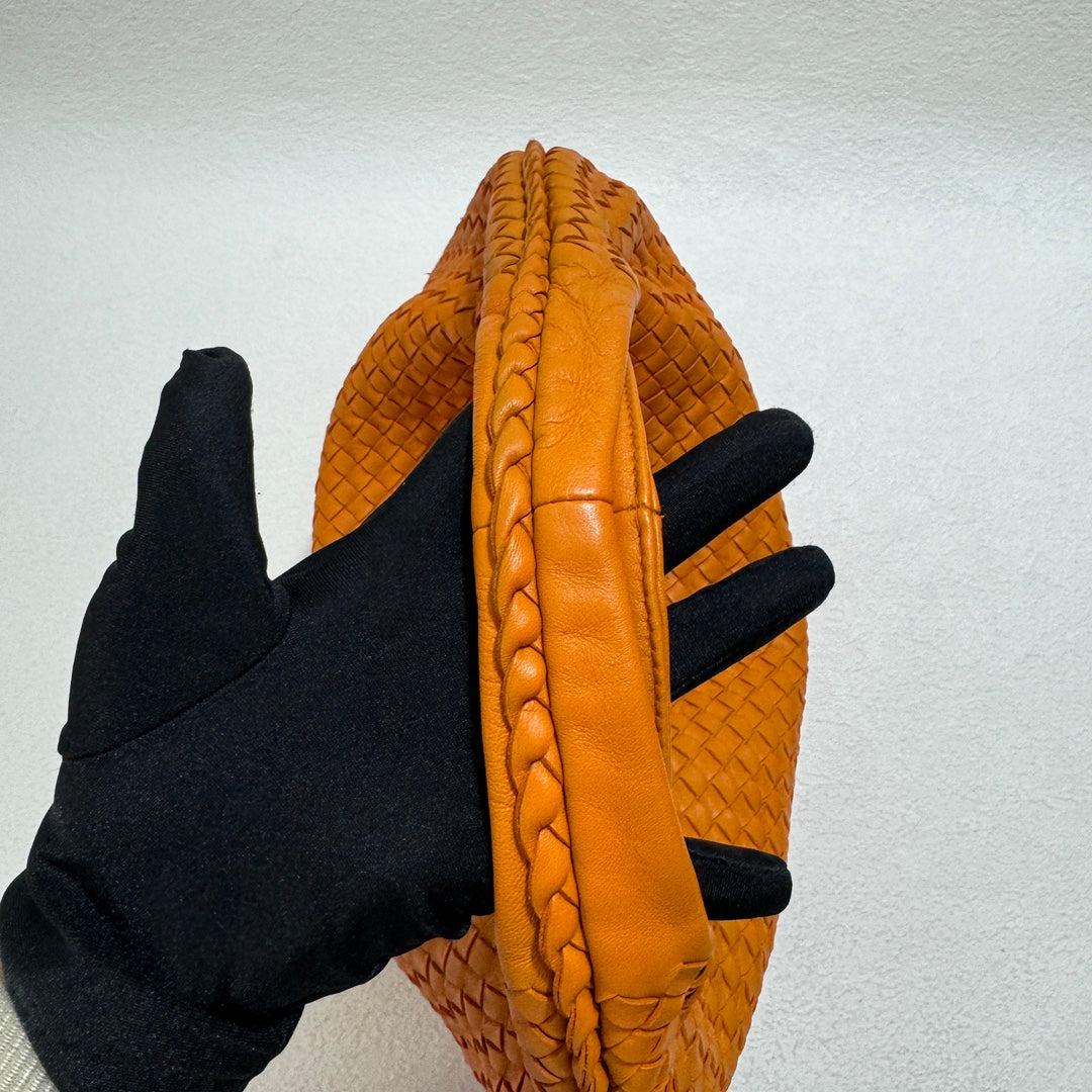 Bottega Veneta Veneta Hobo Medium Orange Intrecciato Leather Bag 47cm 1