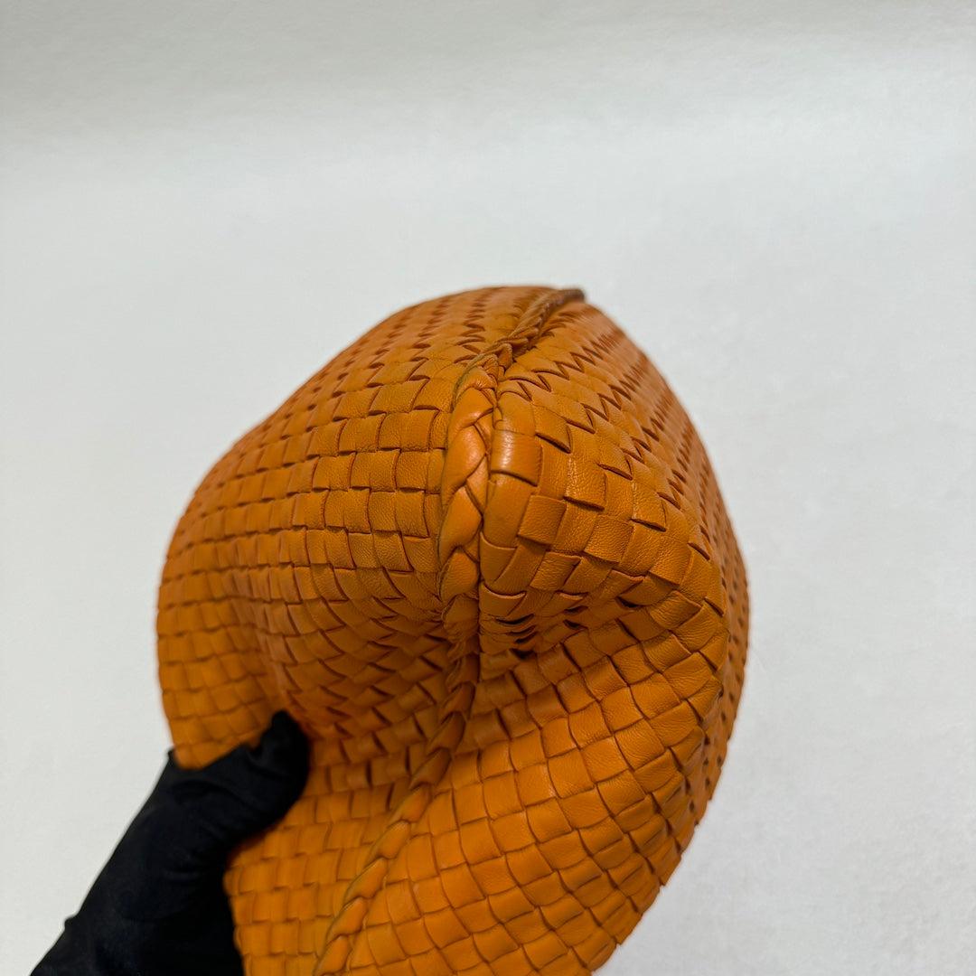 Bottega Veneta Veneta Hobo Medium Orange Intrecciato Leather Bag 47cm 5