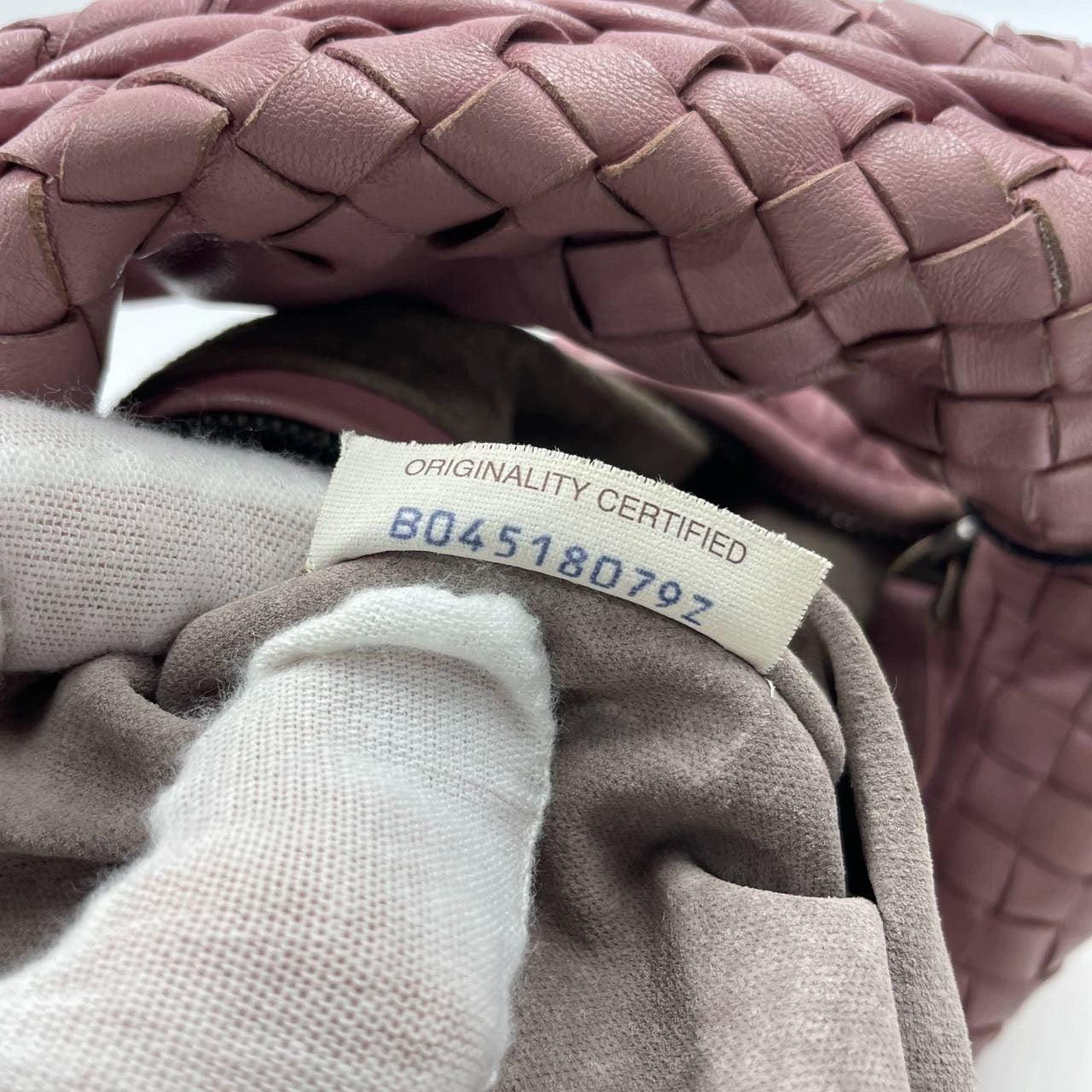 Bottega Veneta Veneta Hobo Bolso mediano de piel Intrecciato rosa 40cm en venta 7