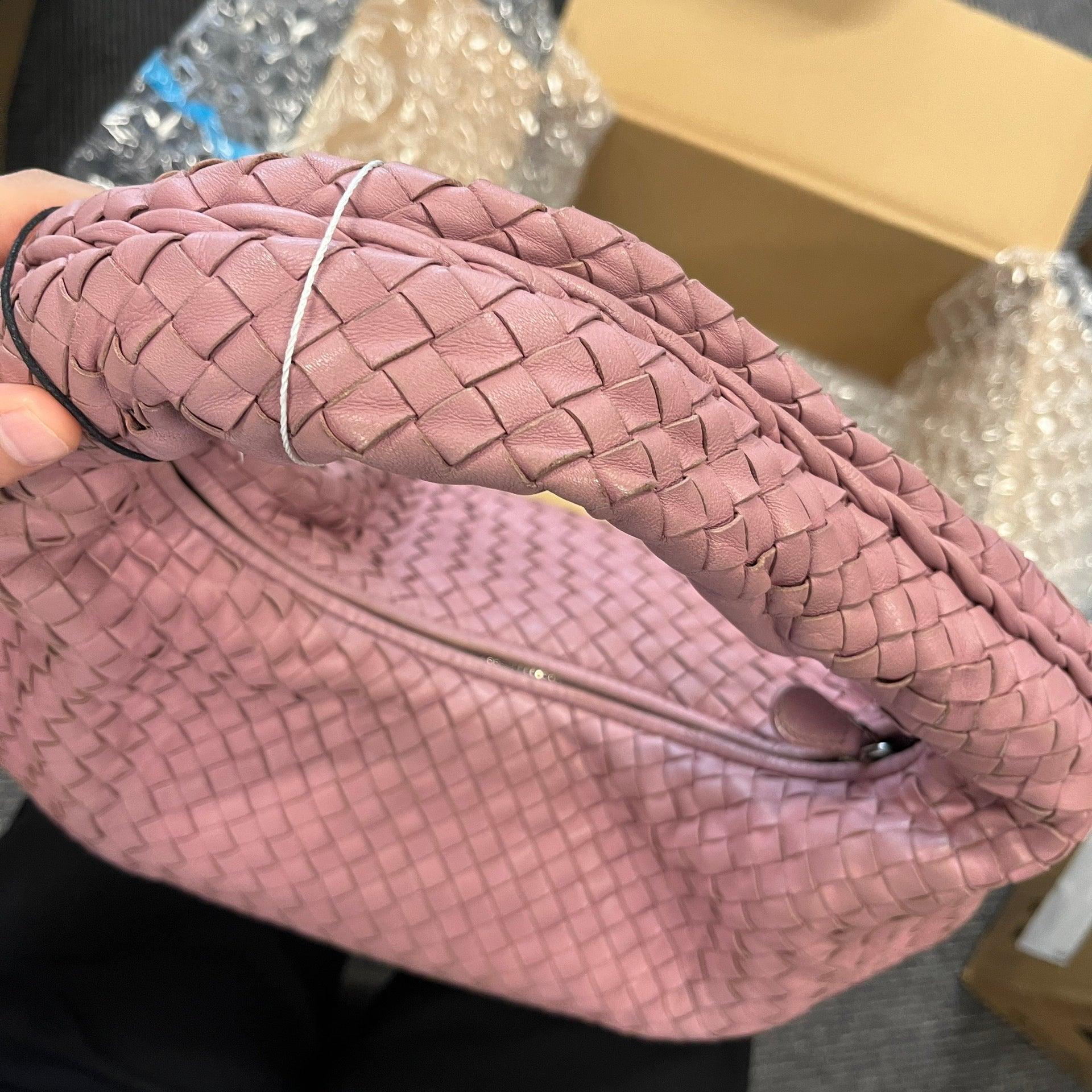 Bottega Veneta Veneta Hobo Bolso mediano de piel Intrecciato rosa 40cm en venta 11