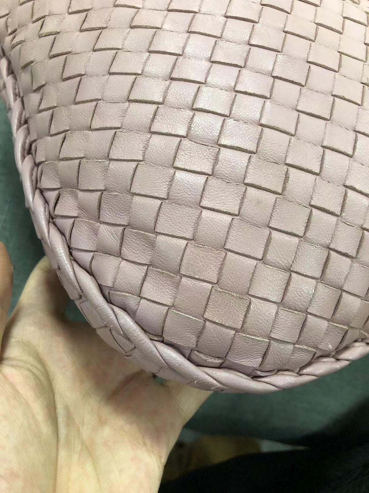 Bottega Veneta Veneta Hobo Bolso mediano de piel Intrecciato rosa 40cm en venta 15