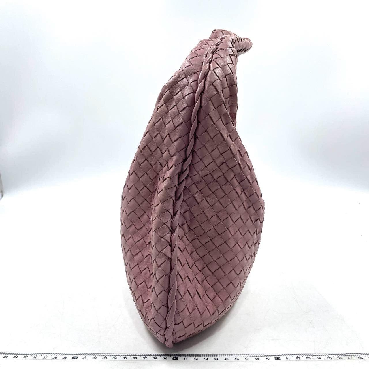 Bottega Veneta Veneta Hobo Bolso mediano de piel Intrecciato rosa 40cm Marrón en venta