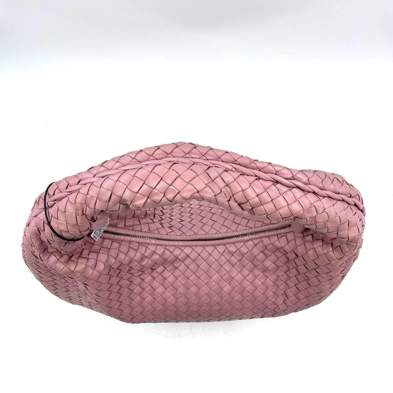 Bottega Veneta Veneta Hobo Bolso mediano de piel Intrecciato rosa 40cm en venta 1