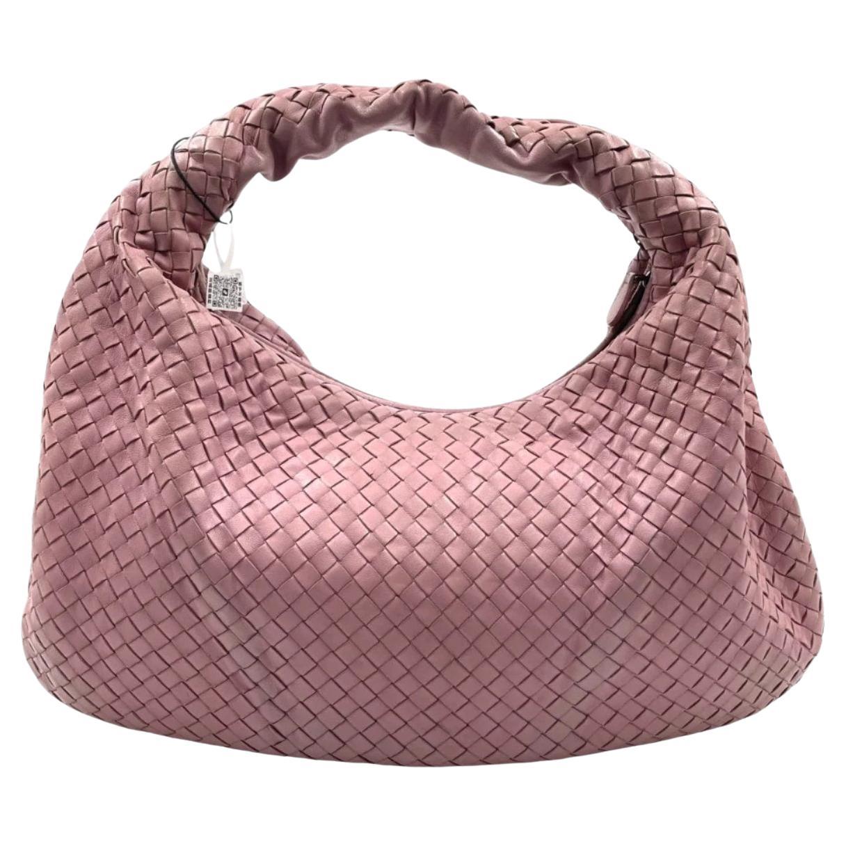 Bottega Veneta Veneta Hobo Bolso mediano de piel Intrecciato rosa 40cm en venta