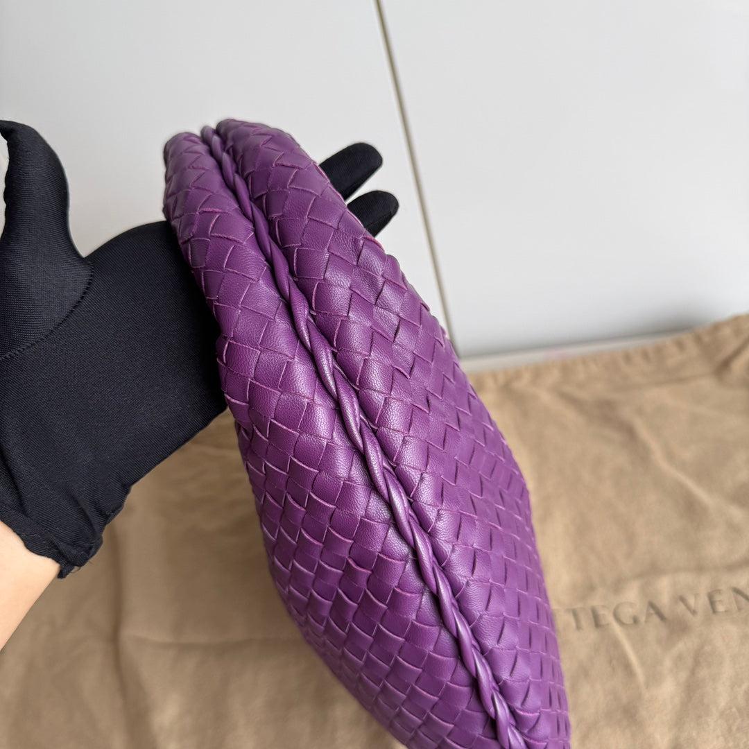 Bottega Veneta Veneta Hobo Medium Purple Intrecciato Leather Bag 41cm 6