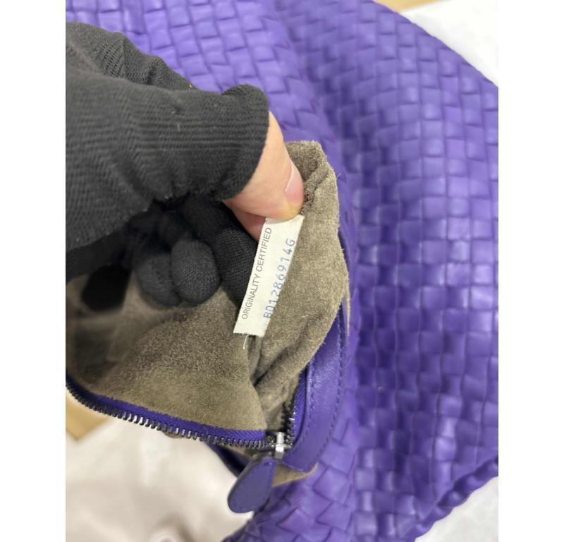Bolso Bottega Veneta Hobo mediano de piel Intrecciato morado 10