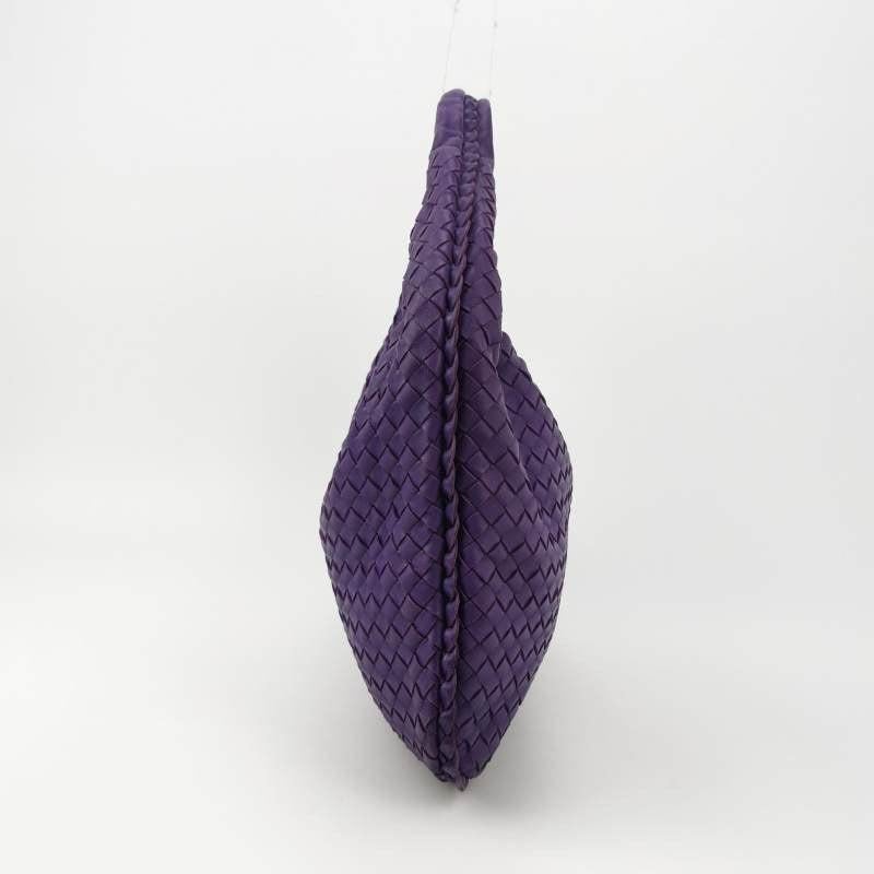 Bolso Bottega Veneta Hobo mediano de piel Intrecciato morado Púrpura