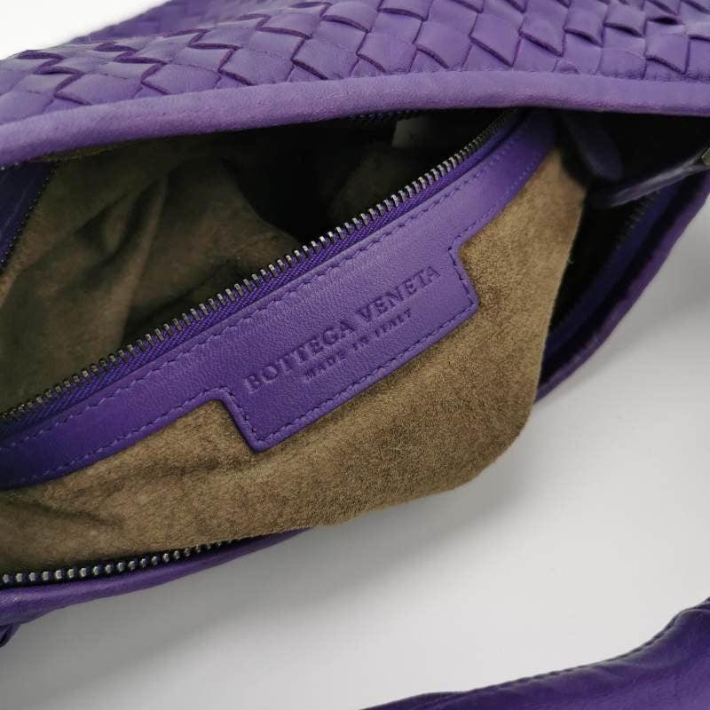 Bolso Bottega Veneta Hobo mediano de piel Intrecciato morado 3