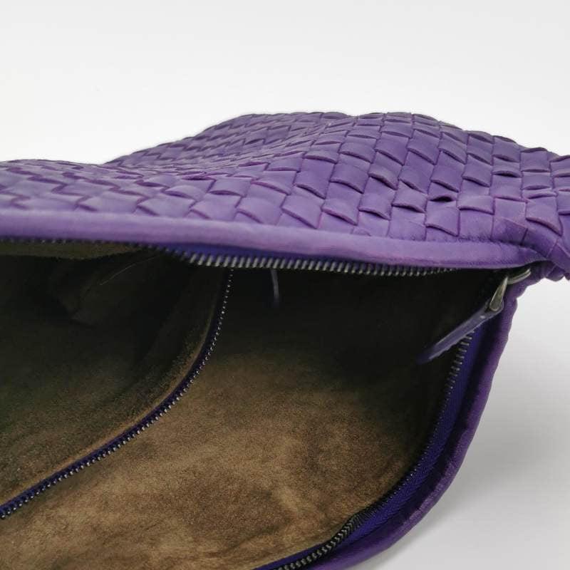 Bolso Bottega Veneta Hobo mediano de piel Intrecciato morado 4