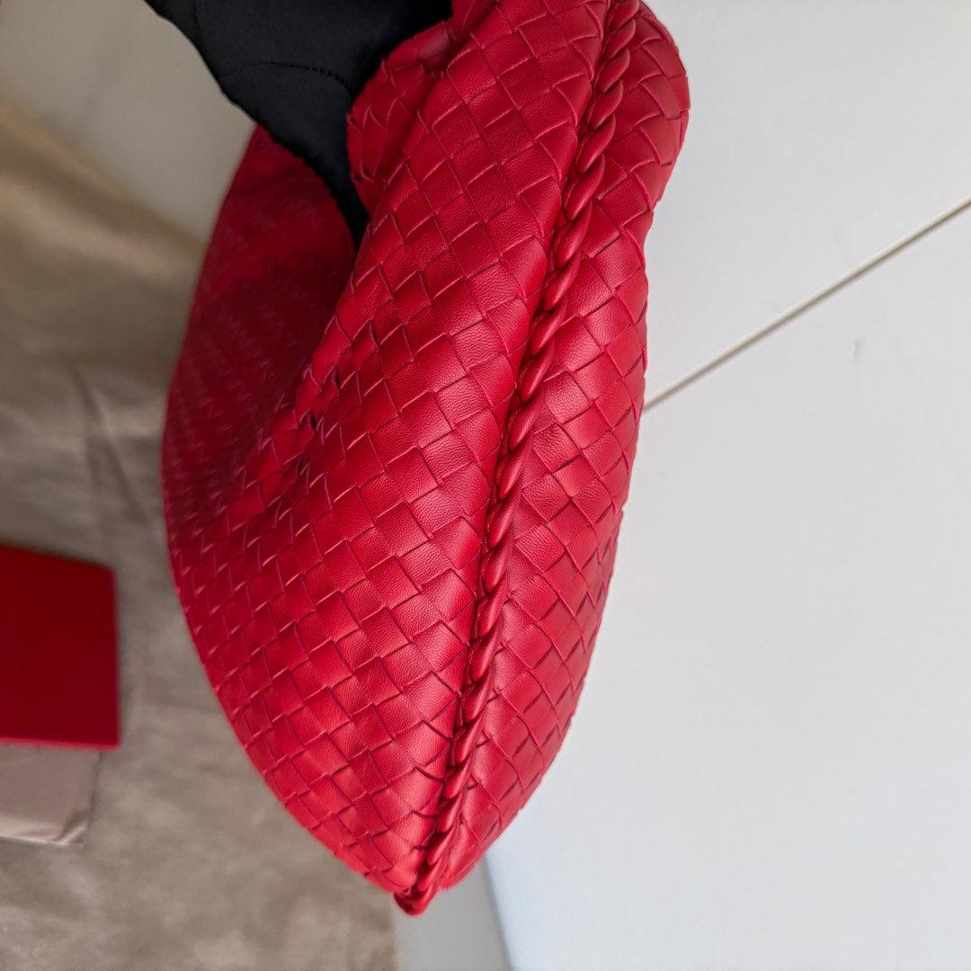 Bottega Veneta Veneta Hobo Medium Red Intrecciato Leather Bag 47cm 8