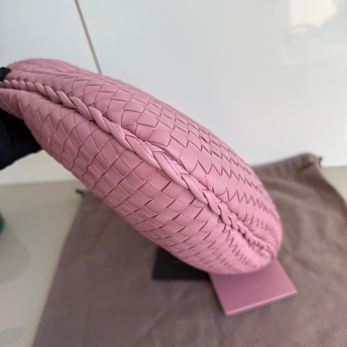 Bottega Veneta Veneta Hobo Small Mauve Pink Intrecciato Leather Bag 40cm For Sale 8