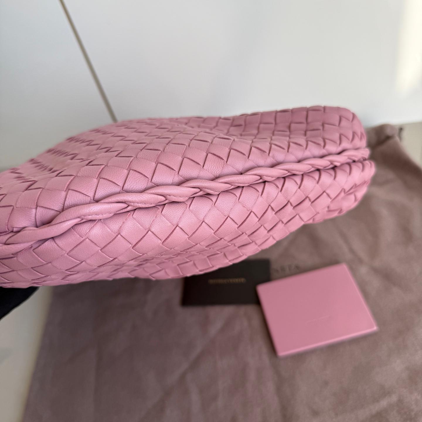 Bottega Veneta Veneta Hobo Small Mauve Pink Intrecciato Leather Bag 40cm For Sale 9