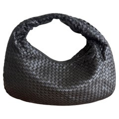 Bottega Veneta Intrecciato Hobo Bag Large Noir Cuir d'agneau 48cm