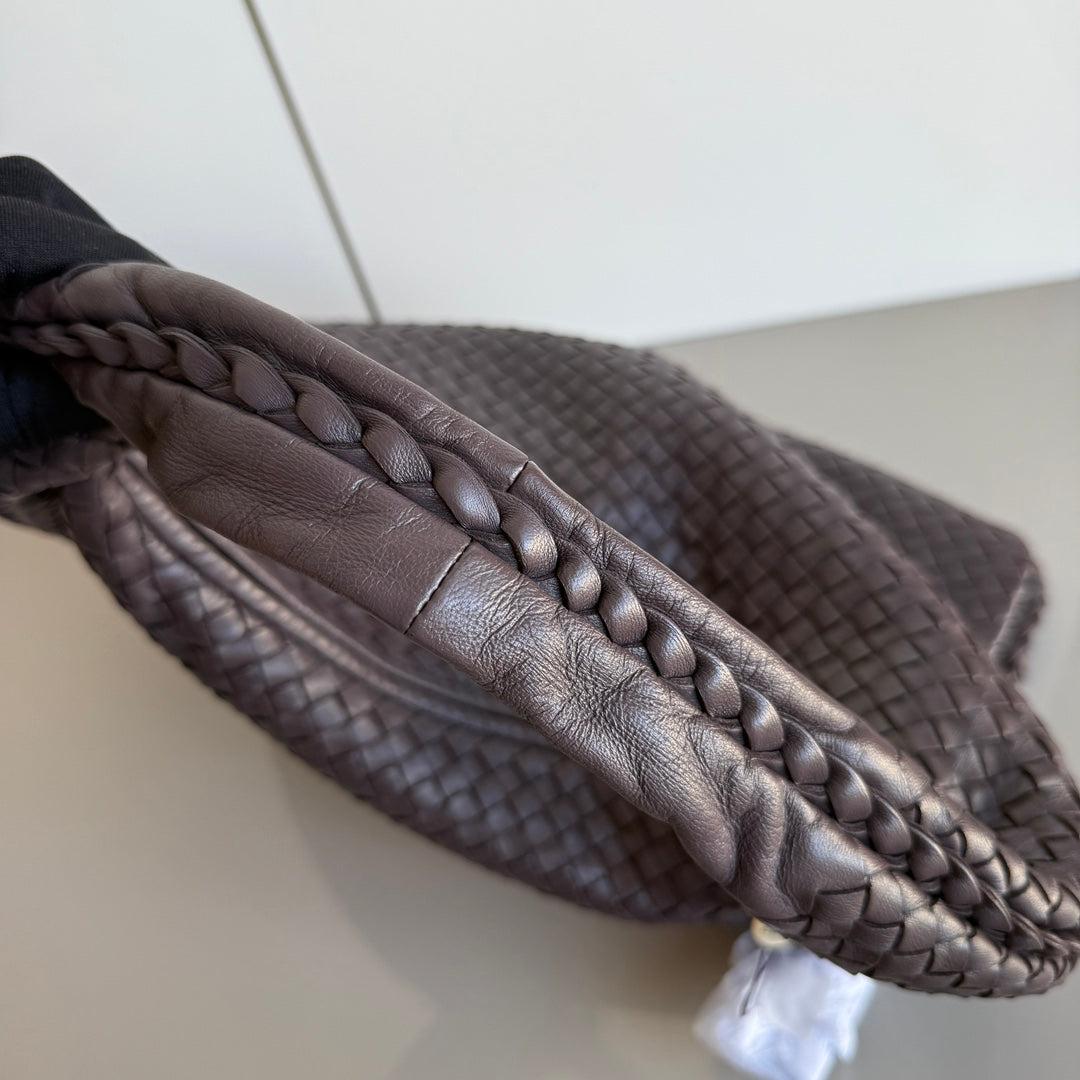 Bottega Veneta Veneta Intrecciato Hobo Large Dark Chocolate Brown leather 47cm 6