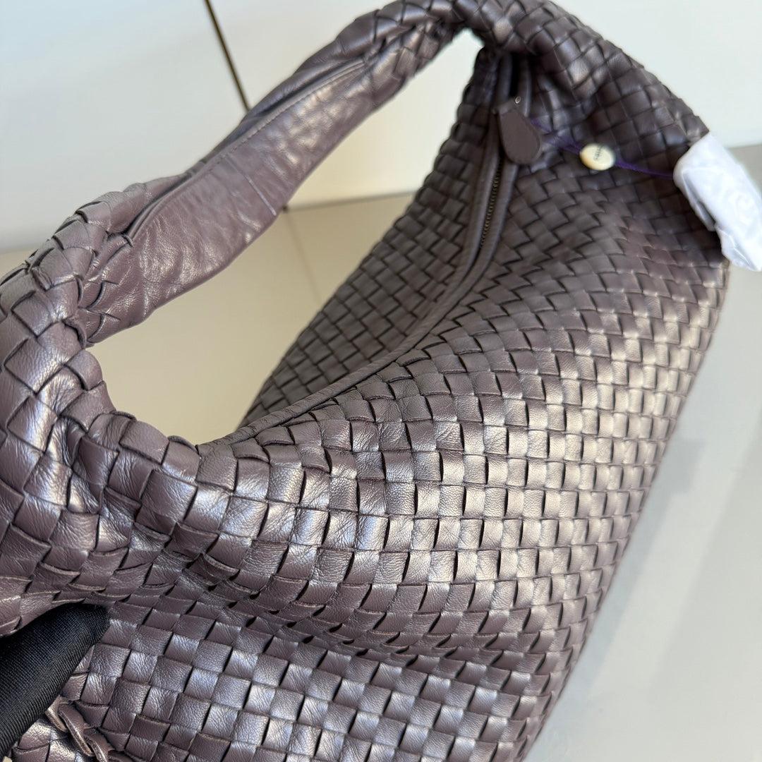 Bottega Veneta Veneta Intrecciato Hobo Large Dark Chocolate Brown leather 47cm 8