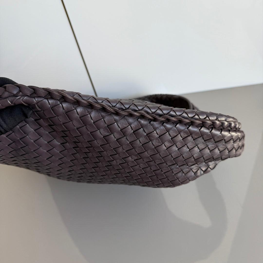 Bottega Veneta Veneta Intrecciato Hobo Large Dark Chocolate Brown leather 47cm 1