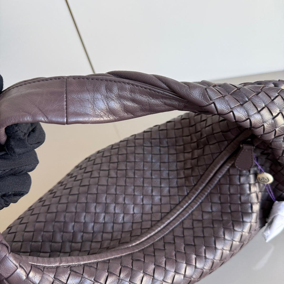 Bottega Veneta Veneta Intrecciato Hobo Large Dark Chocolate Brown leather 47cm 4