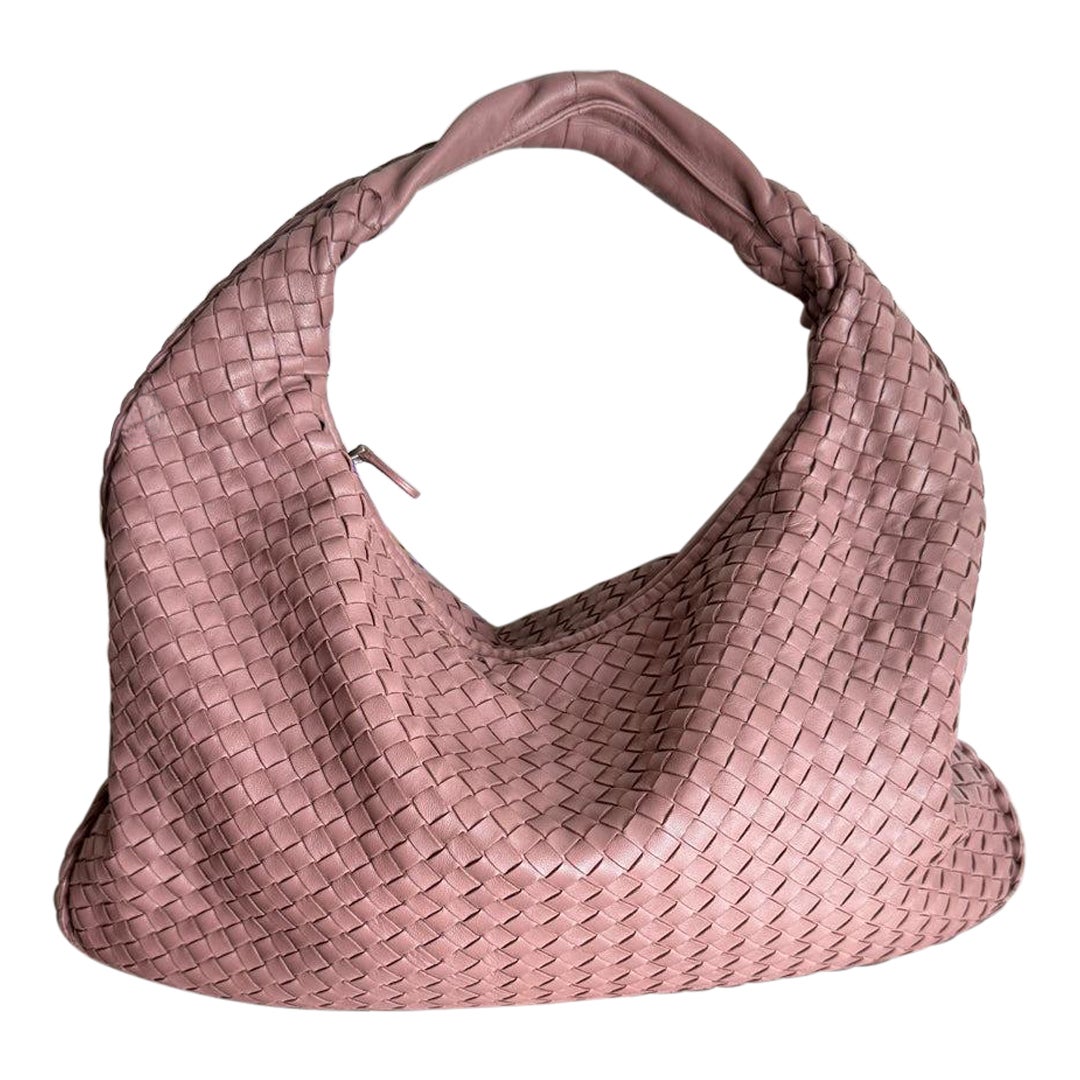 Bottega Veneta Veneta Leather Hobo Large Nude Dirty Pink 47cm