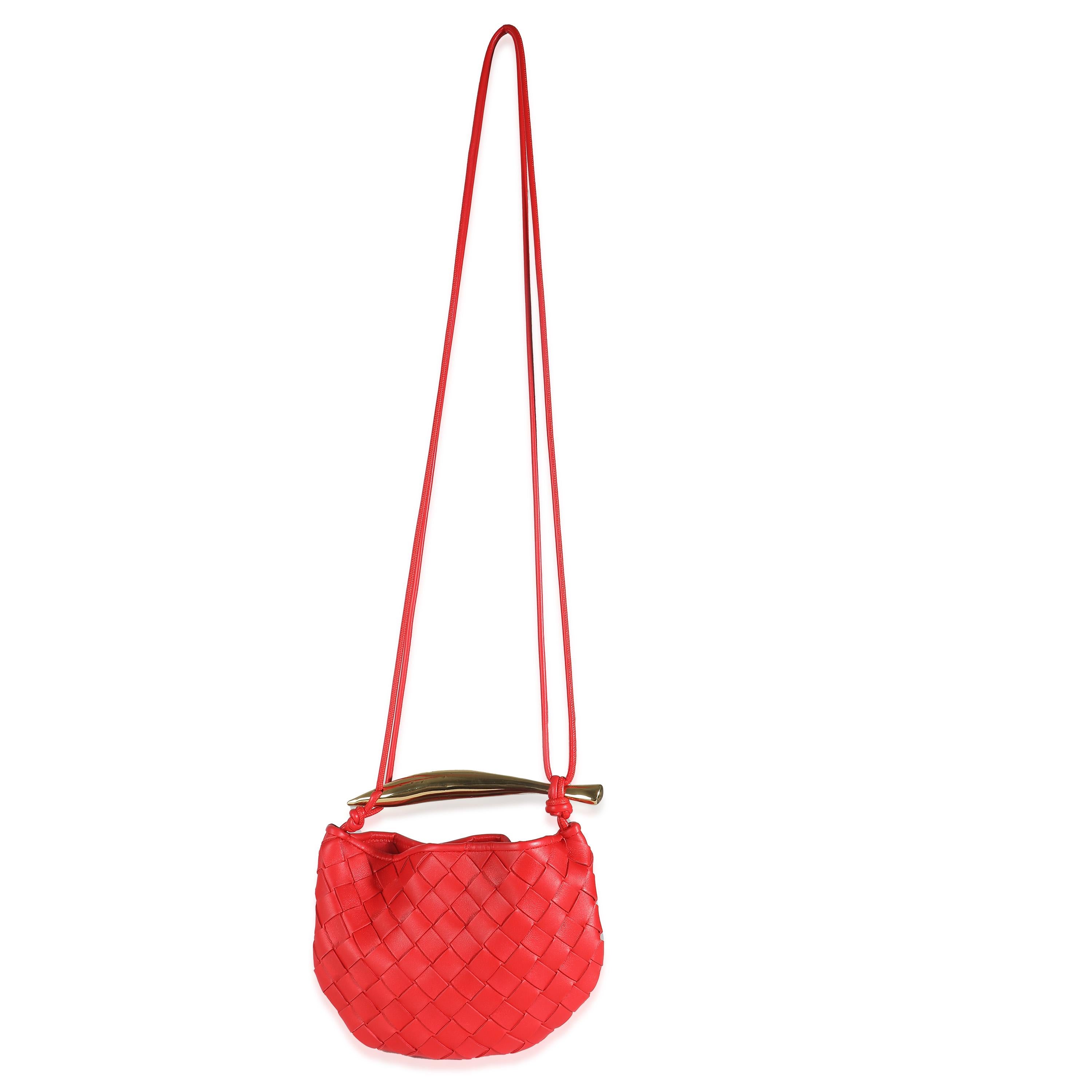 Listing Title: Bottega Veneta Vernis Nappa Intrecciato Mini Sardine
SKU: 142202
MSRP: 3400.00 USD
Condition: Pre-owned 
Handbag Condition: Pristine
Condition Comments: Item has no indication of wear.  Final sale.
Brand: Bottega Veneta
Model: Mini