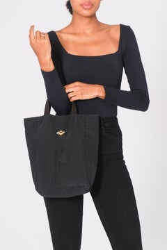 Bottega Veneta Vintage Black Campana Shopper Mini Tote Bag